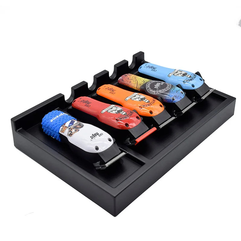 Black Plastic Barber desktop Electric Hair Clippers Storage Rack Display Stand