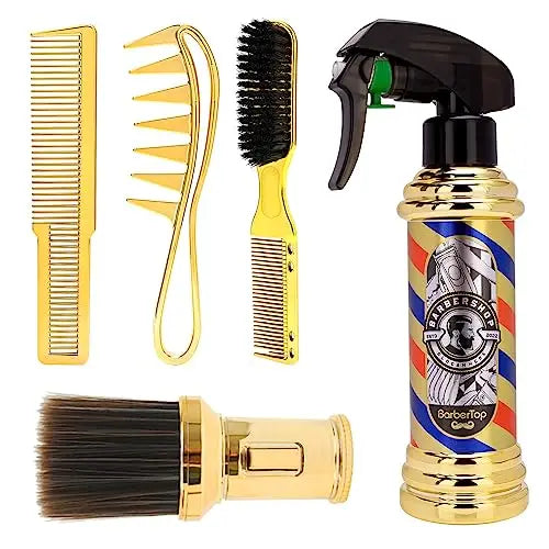 5pcs: Salon Set Barber Spray Bottles Comb ,Brush Tools
