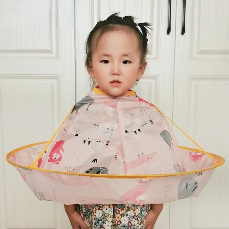 Children’s Umbrella Cloth Foldable Waterproof Barbershop Apron Cape