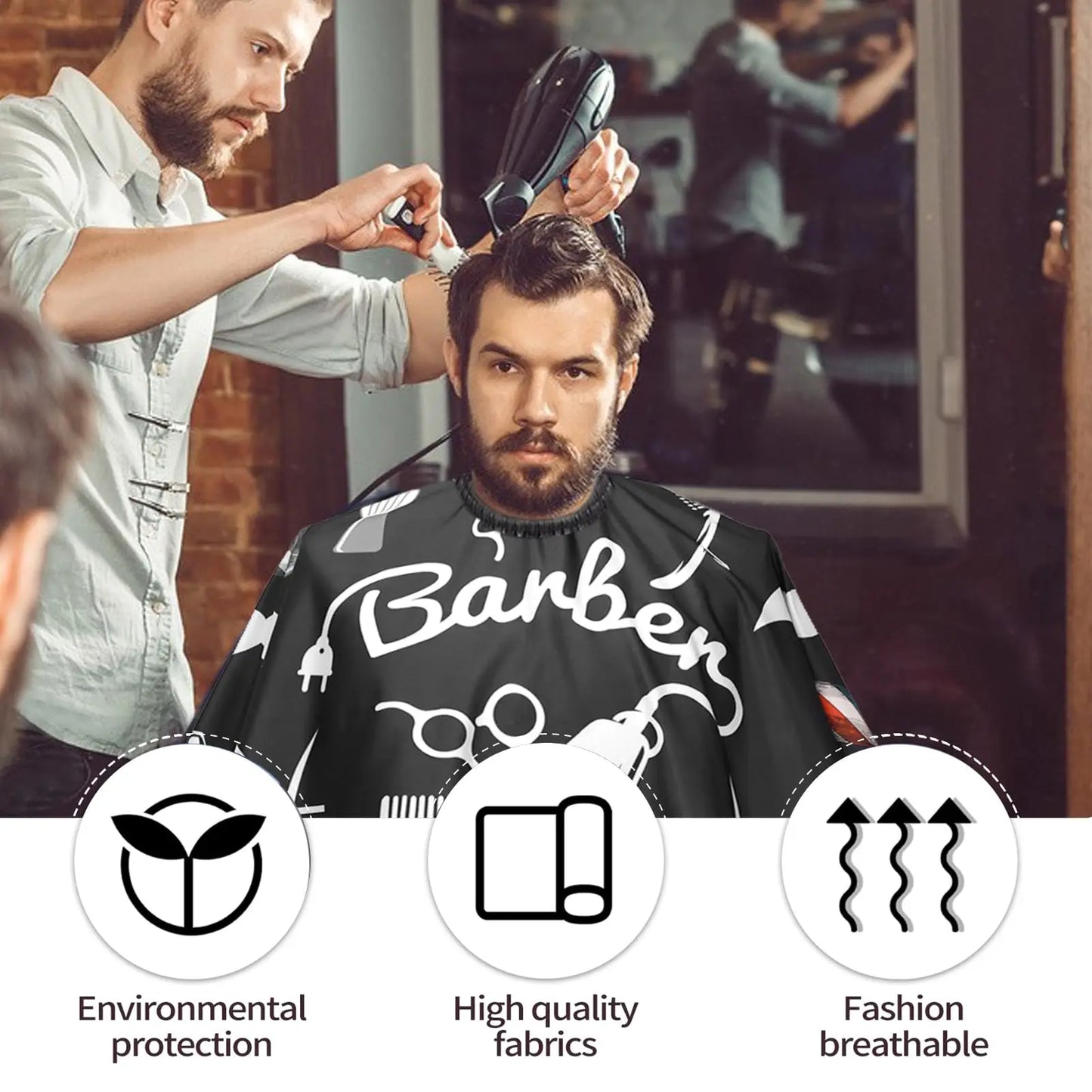 3PCS: Barber Hair stylist Grooming Comb ,Cape Kit Accessories