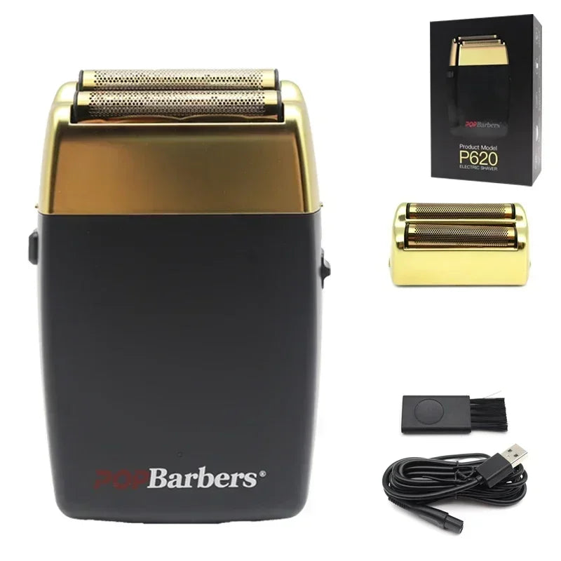 USB 11000 RPM P620 Electric Double Foil Shaver Men's Beard Trimmer