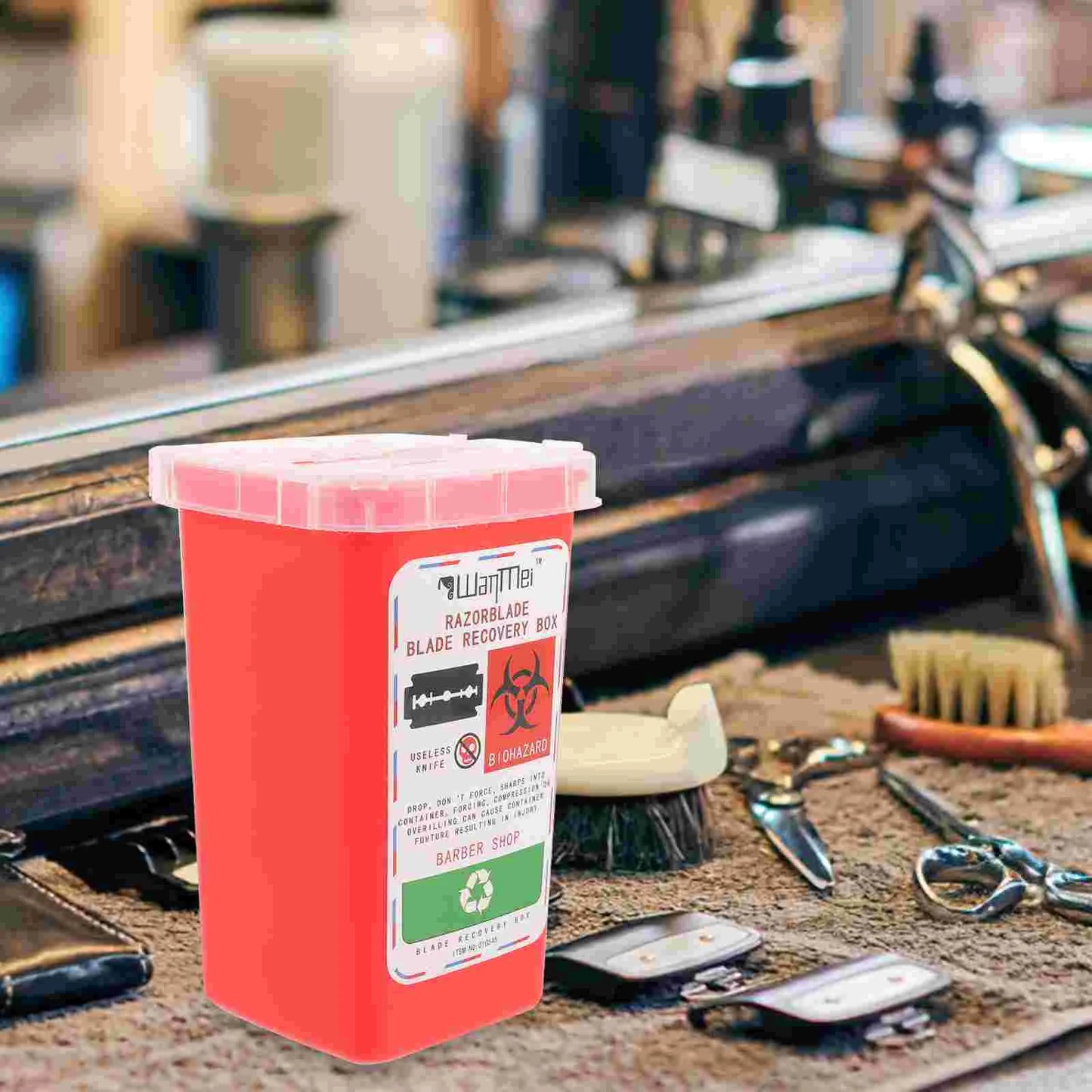 Red Blade Disposal Case Shaving Container