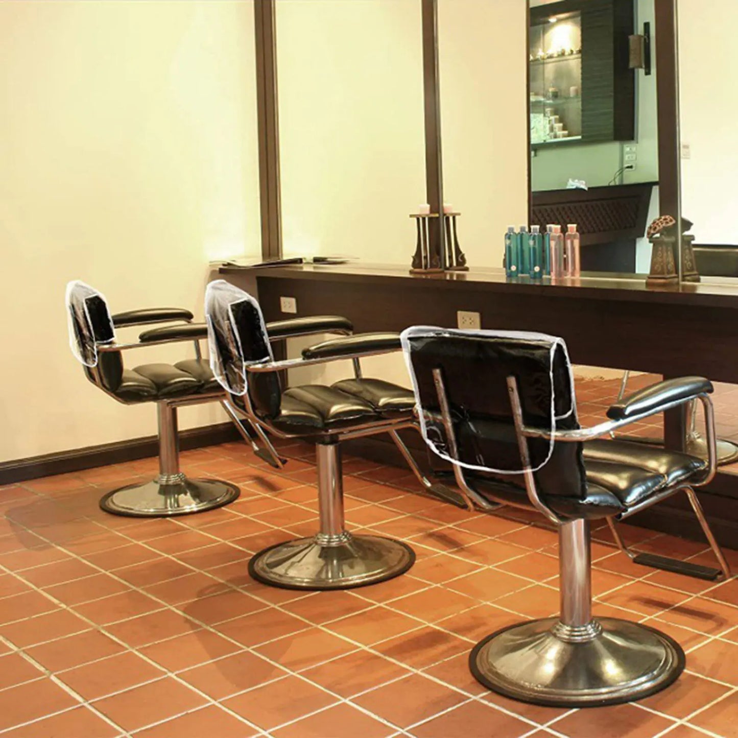 Barbershop Chair PVC Waterproof Transparent Backrest Cover