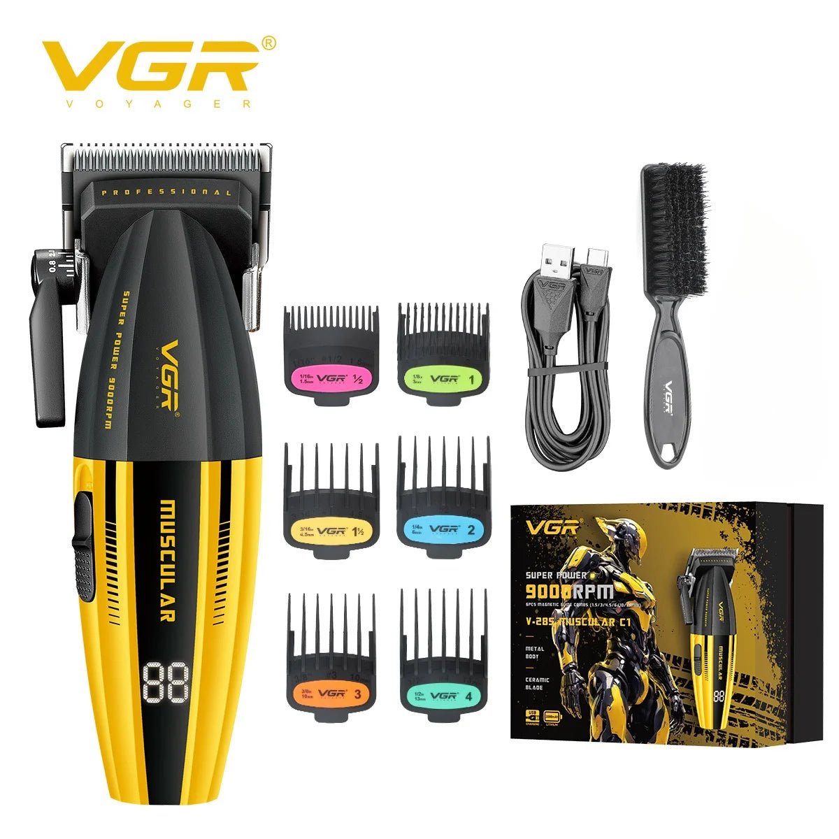 VGR 9000 RPM Cordless Adjustable Hair Trimmer