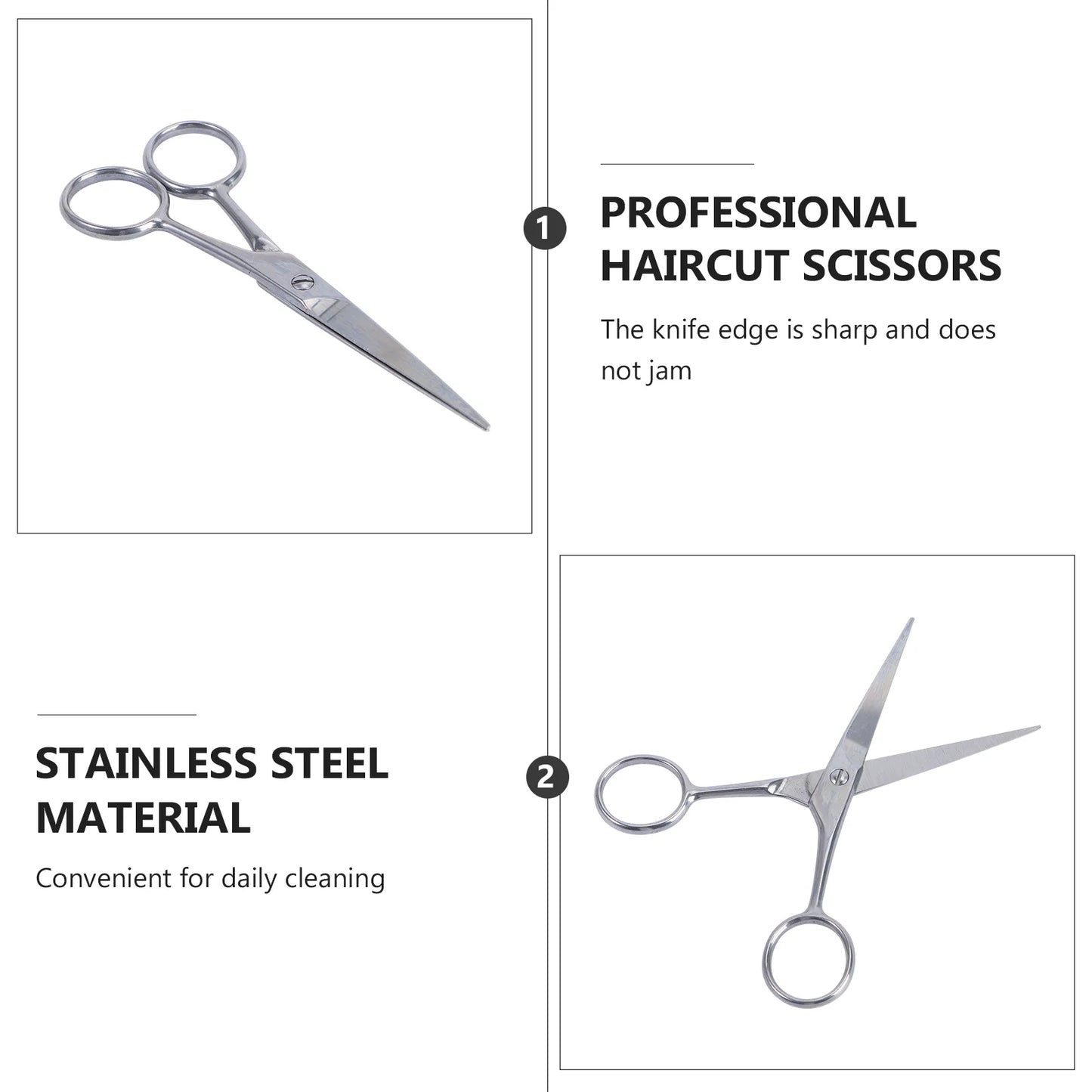 Black Stainless Steel Hair Styling Trimming Scissors