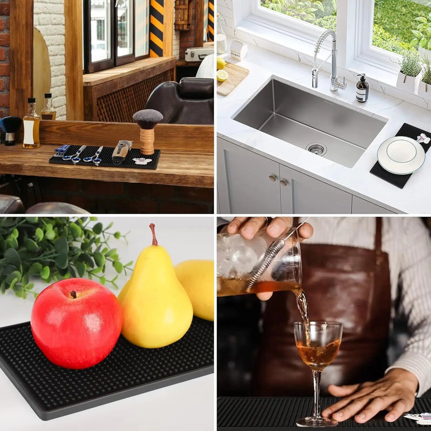 Barber Silicone Station Mat Display