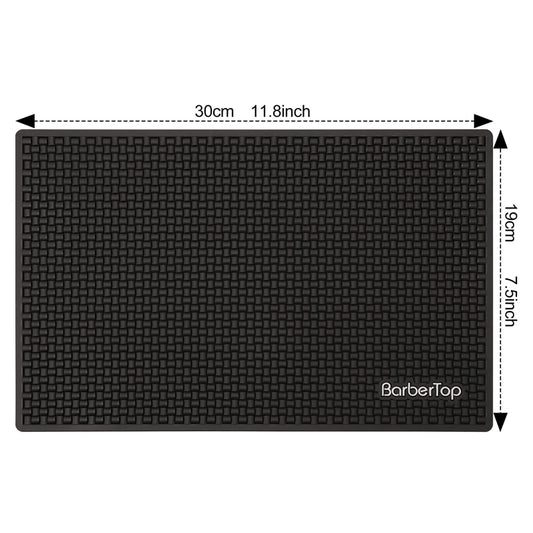 Black Anti Slip Barber Station Pad