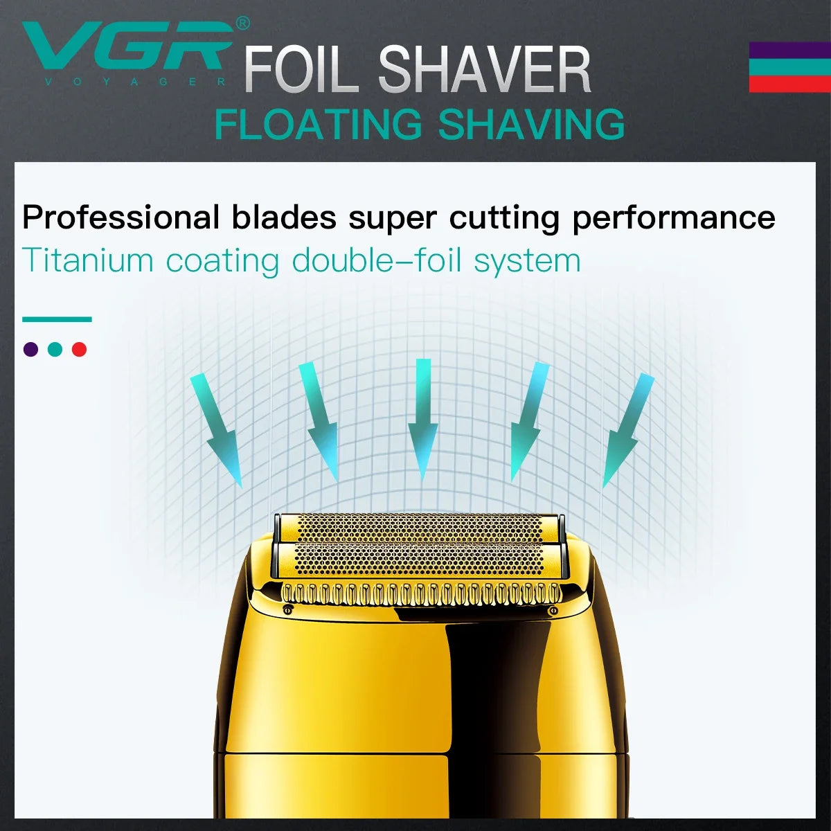 VGR V-399 Electric Reciprocating Beard Shaver Digital Display