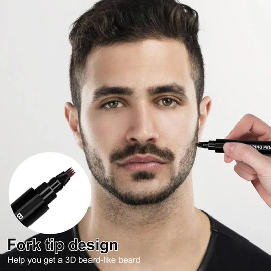 Waterproof Beard Pen/Pencil Eyebrow ,Mustache Repair Coloring Tool