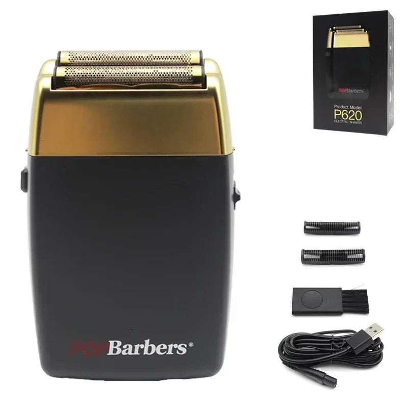 USB 11000 RPM P620 Electric Double Foil Shaver Men's Beard Trimmer