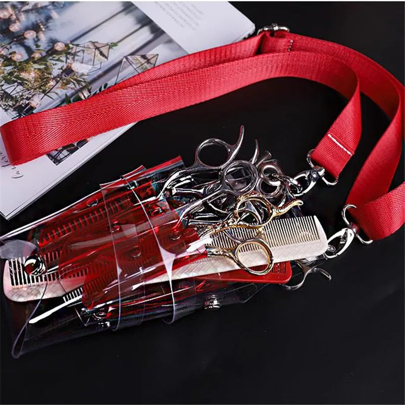 1PCS: 7 Pocket PVC Hair Accessory Barber Pouch