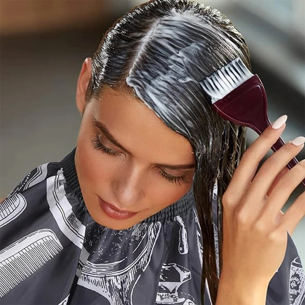 Waterproof Hairdressing Shawl Bib Paper Set Nylon Clothing Hair Isolating Hair Dye kit