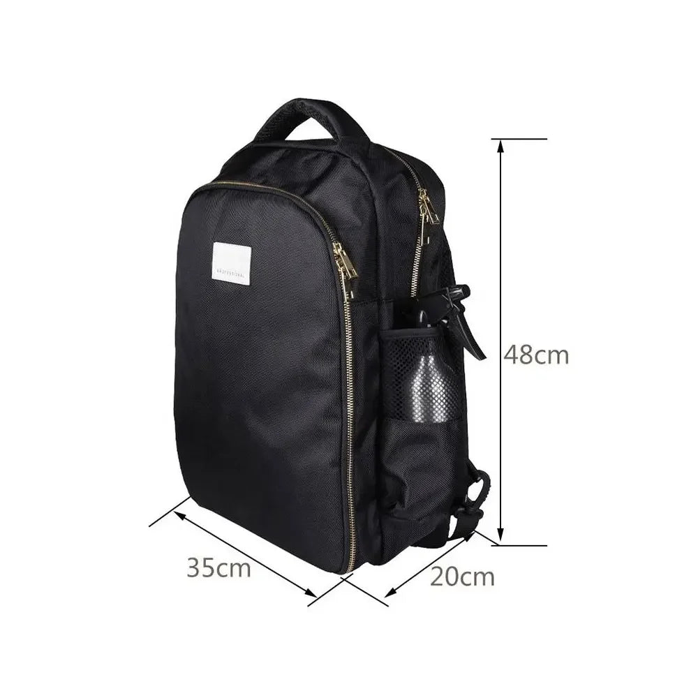 Black Polyester Portable Barber Backpack