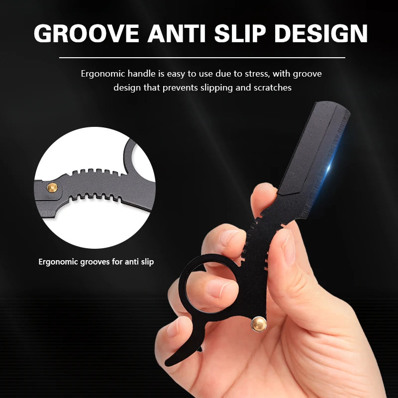 Barbershop Stainless Steel Classic Ring Shaving ,Edge Razor