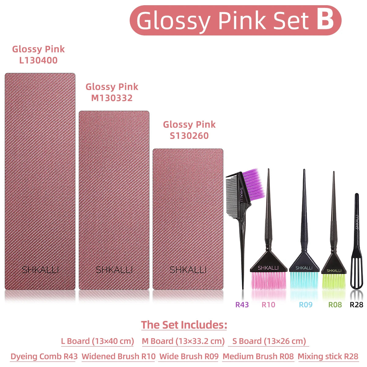 SHKALLI Carbon Fiber Balayage Board ,Brush and,Hair Dye Tool Kit