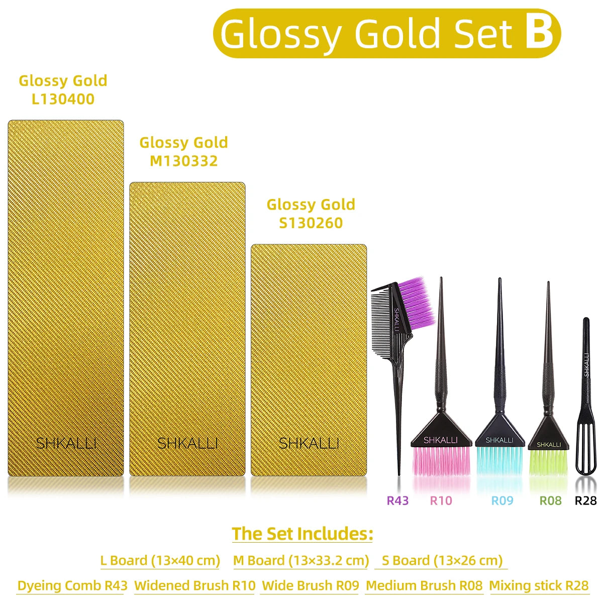 SHKALLI Carbon Fiber Balayage Board ,Brush and,Hair Dye Tool Kit