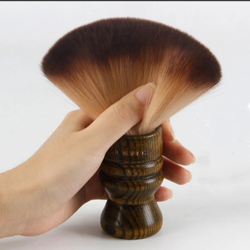 Salon Solid Wood Handle facial Brush Duster