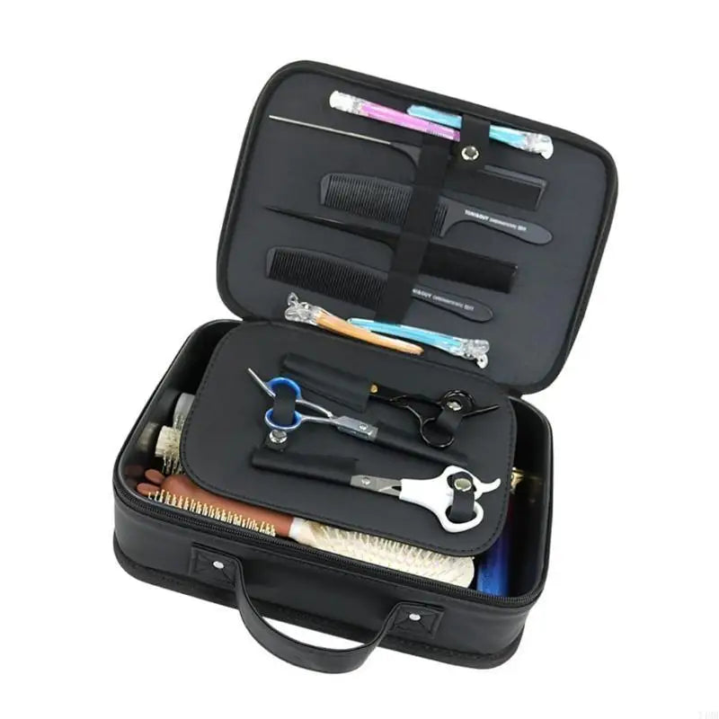 Black Multifunctional Travel Hair Salon Storage Case T4MB